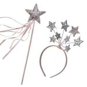 Juego de 2 Piezas de Varita de Hada y Diadema para Niños con Palos de Lentejuelas Brillantes - Fiesta de Graduación y Día de San Valentín Mágico - Product Image 4