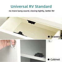 Verrou de porte d'armoire en plastique à pousser pour ouvrir le loquet de verrouillage en plastique 10lbs