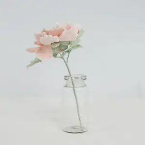 El yapımı tığ Mini çiçek ev dekor masaüstü düzenleme minyatür tığ çiçek düzenleme