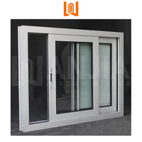 Diseño moderno PVC Ventanas corredizas de doble acristalamiento Pantalla de acero inoxidable Marco de aleación de aluminio Cortina colgante de apertura horizontal