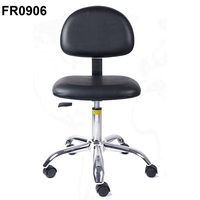Vente en gros de chaise ESD cuir PU noir bleu à bas prix pour salle blanche et usage industriel