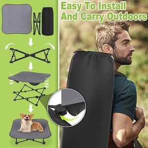 Cama elevada portátil para perros, cuna plegable estable para perros, cama de camping, cama elevada para perros - Product Image 4