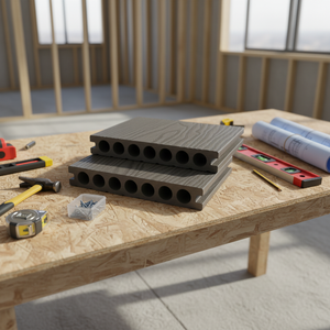 Planche de terrasse en WPC moderne 3D en relief lisse 18 mm Antidérapante Imperméable Protégée contre les UV Écologique Clic Extérieur Jardin <span class=keywords><strong>Bois</strong></span> - Product Image 1