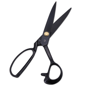 Ciseaux de tailleur 9 pouces en acier inoxydable noir pour la confection de vêtements - Product Image 1