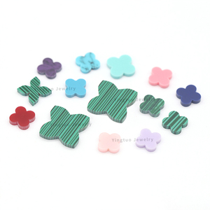 Vendita calda <span class=keywords><strong>rosa</strong></span> <span class=keywords><strong>agata</strong></span> sintetica gemma di <span class=keywords><strong>pietra</strong></span> quattro foglie di trifoglio allentato gemma per la creazione di gioielli con trattamento termico - Product Image 6