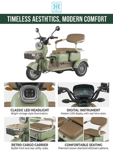 Scooter Eléctrico de 3 <span class=keywords><strong>Ruedas</strong></span> EEC 60V 1600W para Personas Mayores, Triciclo Eléctrico Potente para Ocio y Transporte Urbano - Product Image 3