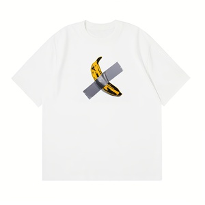 T-shirt en coton blanc à manches courtes et col rond pour homme Just Kiss Me, imprimé lettres, coupe décontractée, anti-plis, streetwear, strass - Product Image 2