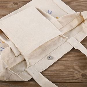 Environmental Eco Friendly Stock Durable Brand Logo Customizable Tote Bags Canvas Logo Cute Shopping Grocery - Product Image 3