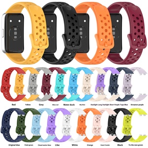 Bracelet officiel 10 bracelet de sport Silicone Charm Hole Compatible Band9/8 <span class=keywords><strong>Smartwatch</strong></span> <span class=keywords><strong>Band</strong></span> pour <span class=keywords><strong>Huawei</strong></span> - Product Image 3