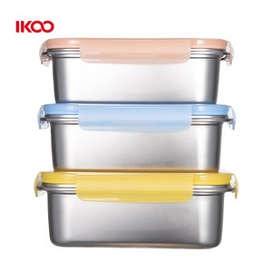 Respetuoso del medio ambiente hermético reutilizables contenedor a prueba de fugas anidados de la caja de almuerzo de comida - Product Image 4