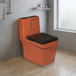 Inodoro de una pieza de cerámica china de estilo moderno, inodoro decorativo con acabado mate, operación automática para uso en baños al aire libre - Product Image 1