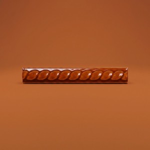 Bordatura in terracotta 3 x 20 cm, spessore 6 mm, lucida, bordi rettificati per piastrelle da patio - Product Image 1