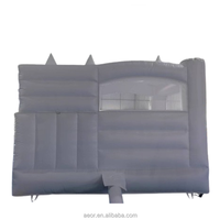 Maison blanche de rebond de mini château gonflable extérieur fait sur commande avec la maison commerciale de rebond de glissière