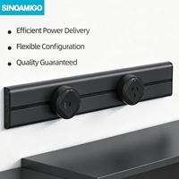 Riel Deslizante SINOAMIGO para Muebles de Cocina, Riel Deslizante para Gabinete Lateral, Riel Deslizante para Isla de Cocina, Tira Guía con USB