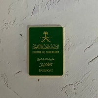 Carte de passeport saoudien en émail souple personnalisé MBS Arabie saoudite broche pour les cadeaux des fêtes nationales vente en gros