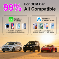 Adaptateur CarPlay sans fil Kowankit K6 Plus 4 en 1, double connexion Wifi, Android Auto, mini dongle USB, universel pour véhicules