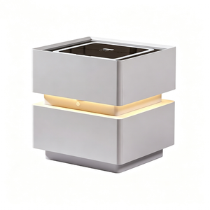 Mesita de noche moderna estilo crema, <span class=keywords><strong>48</strong></span>*40*48cm, con luz nocturna, armario de almacenamiento, muebles de noche - Product Image 5