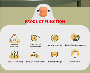 Cartoon Alarm <b>Clock</b> Auto Set Wall <b>Clock</b> Plastic Quartz Design for Living Room Single Face Needle Display - Product Image 2