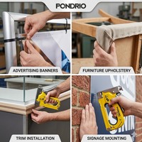Pistola grapadora manual de alta resistencia 4 en 1, clavadora metálica para instalación de letreros publicitarios y tapicería de muebles
