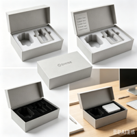 Boîte cadeau magnétique de luxe personnalisée en velours et EPE pour cosmétiques, huiles essentielles, ornements en céramique, accessoires électroniques