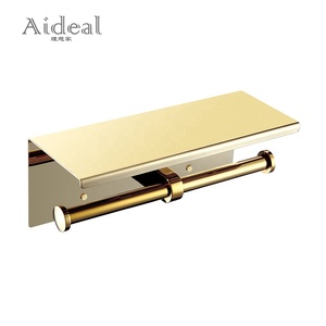 Durevole SUS 304 doppio rotolo di carta porta asciugamani con mensola per telefono lungo accessori per il bagno in acciaio inox di alta qualità - Product Image 6