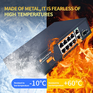 AI Smart PoE Network <b>Switch</b> 8 Port <b>Ethernet</b> <b>Switch</b> 1 Gigabit SFP Up Link Industrial Enterprise <b>Switch</b> - Product Image 4