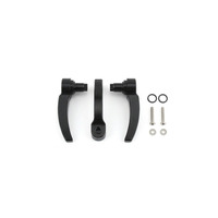 Kit de loquet de sacoche de moto noir avec finition anodisée et levier de levage de sacoche