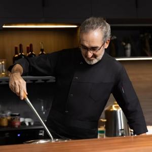 C23-5031highエンド銅バックル防水レストランキッチンベーキング長袖シェフワークコート - Product Image 5