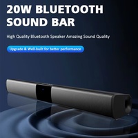 Barre de son audio pour téléviseur, haut-parleur 2.0 canaux filaire et sans fil 20W, longue barre de son pour système home cinéma