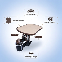 Tablette de bureau flottante universelle auto-adaptative et réglable pour dossier de siège de voiture, en bois massif véritable avec aimant