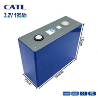 Sel Baterai CATL 3.2V 195Ah LFP 3C High Discharge 5C Peak LiFePO4 Prismatic Grade EV untuk Kendaraan Listrik, Golf Cart, dan RV