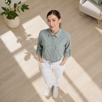 Chemise de travail équestre pour femme à manches longues avec revers, idéale pour l'équitation, le travail en écurie, les activités équestres décontractées et les vêtements d'extérieur. Prise en charge OEM ODM.