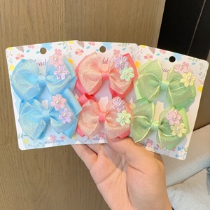Fermaglio per Capelli Luminoso a Forma di Fiore in Plastica per Ragazze, Dolce Accessorio per Capelli a Fiocco Stile Cartone Animato per Adolescenti, Ritorno a Scuola - Product Image 2