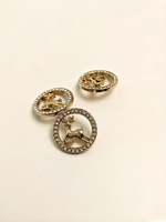 Boutons ronds en alliage de zinc avec strass, plaqués, écologiques et lavables pour robes et vêtements féminins