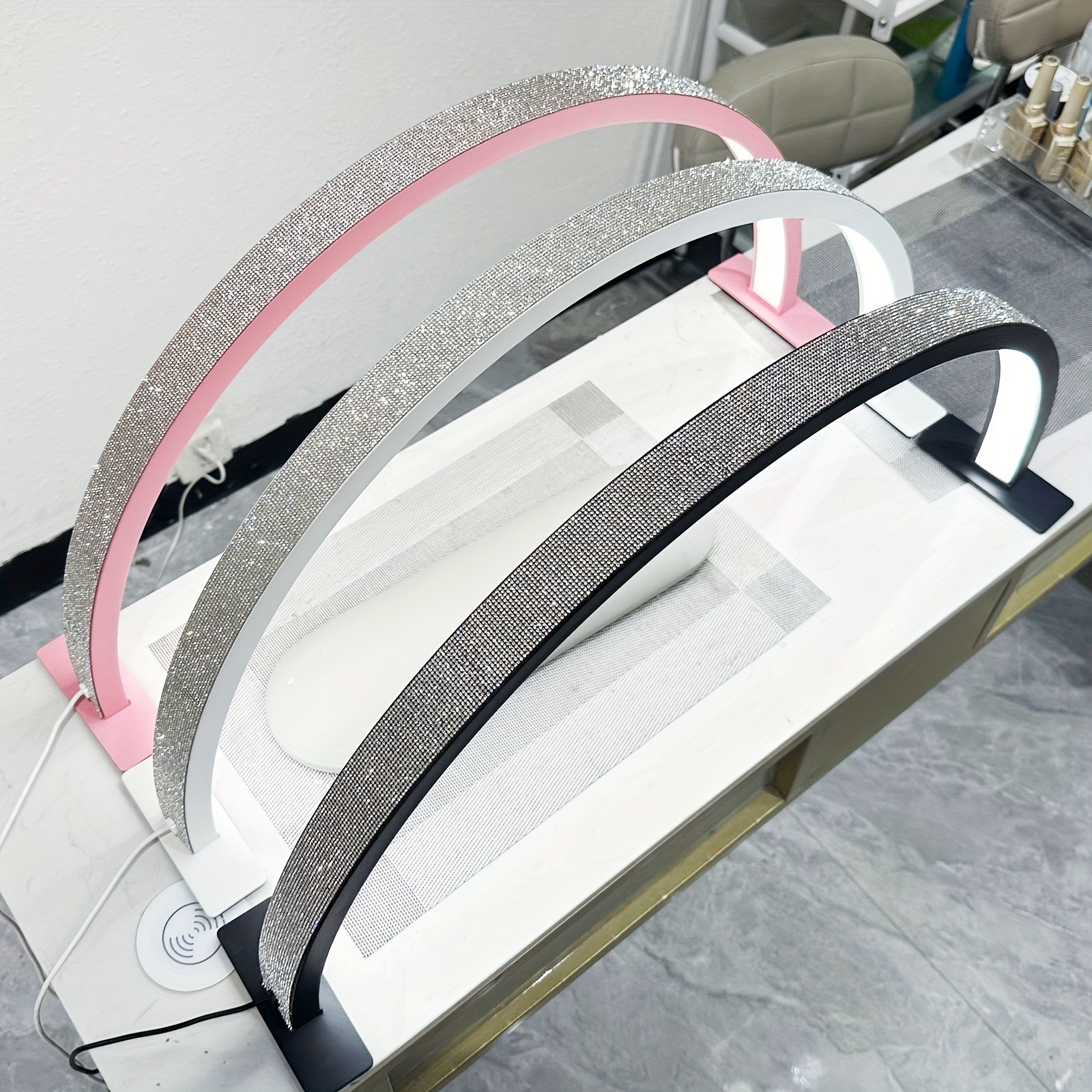 75cm nail art lamp  white  [with diamonds]