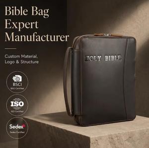 Étui de transport pour Église chrétienne, en cuir PU, pour Bible et Livres religieux, Sac de protection pour Écritures, OEM - Product Image 1