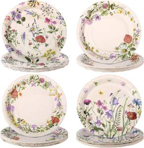 แผ่นกระดาษแบบใช้แล้วทิ้งทรงกลม9นิ้วสีขาว350gsm สไตล์วินเทจวัสดุสำหรับงานเลี้ยงที่ผ่านการรับรองจาก CMYK - Product Image 3