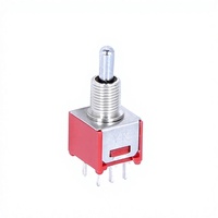 Interrupteur à bascule miniature Yuenfung, 3 broches SPDT, 5A 250V, bouton rouge ON-ON, utilisation pour instruments en plastique, durée de vie de 40000 cycles