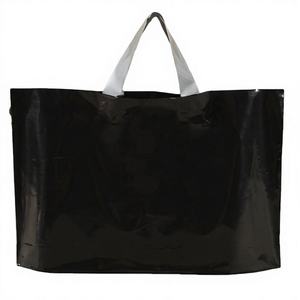 Recyclable Bottom Gusset Plastic Shopping Hand Length Handle Material Custom Logo Printing for Clothes Promotion Wholesales - Product Image 1