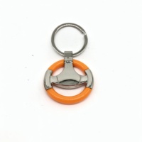 Porte-clés en métal et plastique 3D personnalisé, étanche, en forme de volant de course, pour pièces automobiles, cadeau