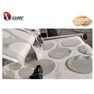 Disesuaikan sepenuhnya otomatis Pita garis Roti/Roti pembuat Chapati Roti Arab Lavash mesin pembuat harga