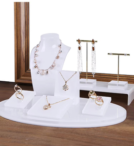 Good Quality Counter Window Showcase Bracelet <b>Earrings</b> Ring Necklace Stand Display Props Set for Store - Product Image 5