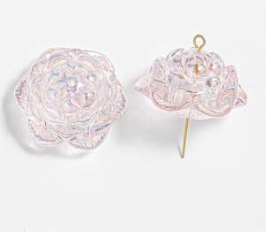 <b>DIY</b> Handmade Keychain Bracelet <b>Bag</b> Pendant <b>Accessories</b> Jewelry Making Straight Hole Flower Resin Beads Lucite Material Loose - Product Image 5