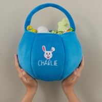 Personnalisation en gros, sacs et paniers à bonbons suspendus en peluche de lapin de Pâques, écologiques, super doux, mignons, cadeaux pour enfants