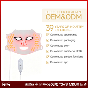 Fábrica 2024 gran oferta cuidado de la piel inalámbrico 4 colores rojo terapia de luz infrarroja LED máscara Facial silicona NIR cara belleza LED máscara - Product Image 2