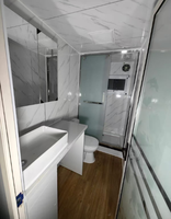 Maison conteneur pliable préfabriquée de 40 pieds, bureau modulaire, 3 chambres, 1 salle de bain