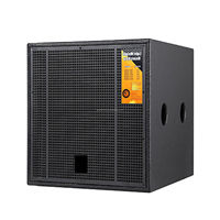 Gooermi DS-118 Haut-parleur passif à 2 canaux de 18 pouces 8 ohms AC avec enceinte en métal néodyme Surround Sound - Utilisation professionnelle PA/FOH sur scène Durable