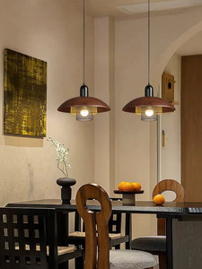 <span class=keywords><strong>Lustre</strong></span> de restaurant en <span class=keywords><strong>fer</strong></span> forgé couleur noyer style vintage, silencieux, en PMMA, à économie d'énergie, pour table de salle à manger d'auberge et ambiance de bar - Product Image 1