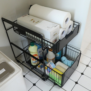 <span class=keywords><strong>Étagère</strong></span> de rangement <span class=keywords><strong>sous</strong></span> l'évier de cuisine Organiseur de <span class=keywords><strong>tiroir</strong></span> à 2 niveaux - Product Image 6
