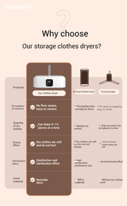 Séchoir à <span class=keywords><strong>linge</strong></span> portable multifonctionnel mini, séchage rapide, cintre de voyage, sécheuse à vêtements silencieuse - Product Image 5